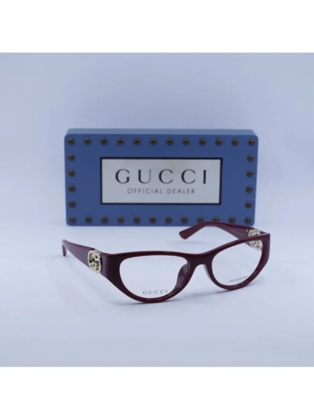 Gucci GG1825O 003 Cat Eye Eyeglasses - Bordeaux 54mm